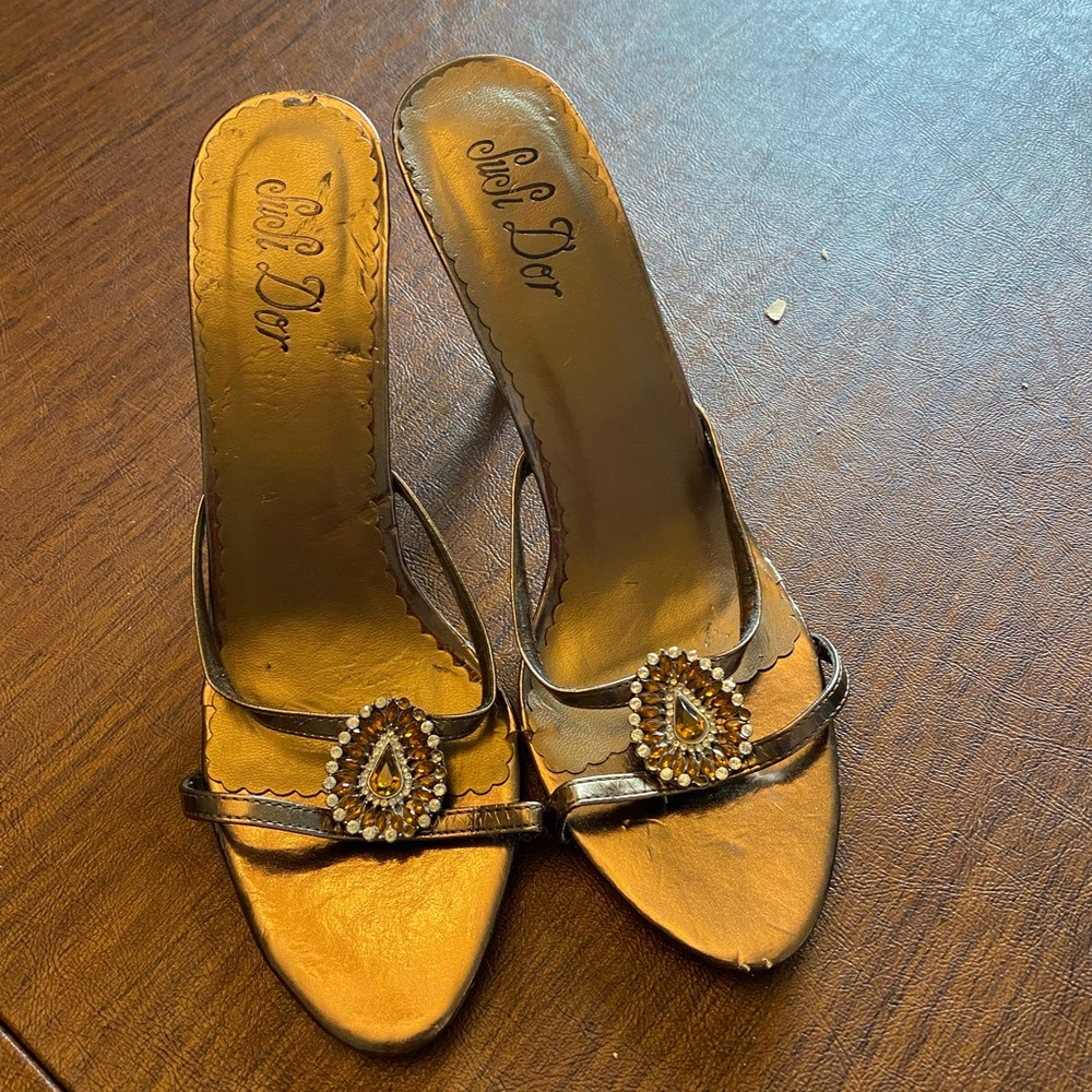 Gold Susi D’Or High Heel Sandals